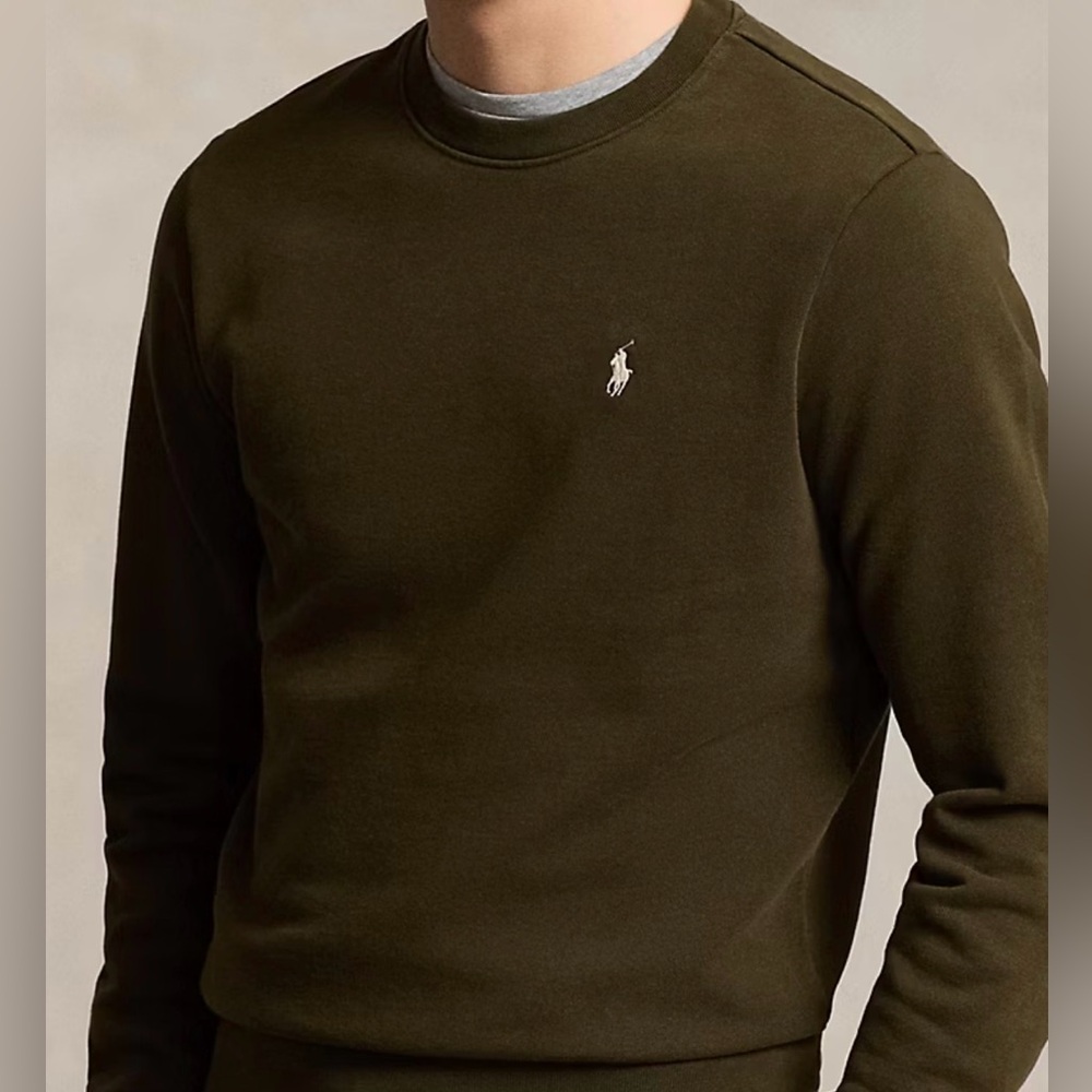 Polo Ralph Lauren Loopback Crew Neck Sweatshirt in Dark Loden. New. Mens large